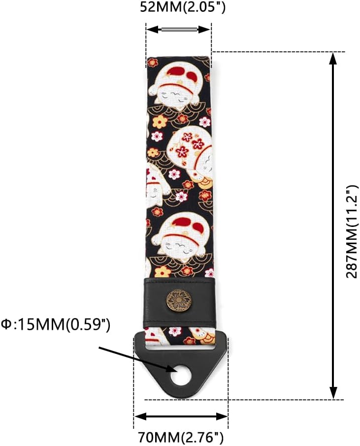 RASTP Racing Tow Strap, Car Modification Sports Trailer Belt Fit for Front or Rear Front Bumper Decorative (Lucky Cat Black) - Image 4